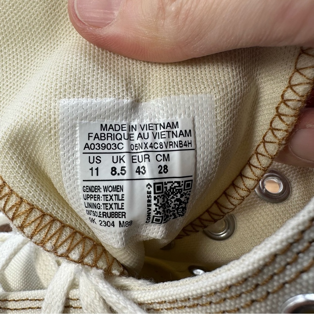 Converse Run Star Hike Platform High Western Embroidery Cream Gum Women 11 - Picture 11 of 11